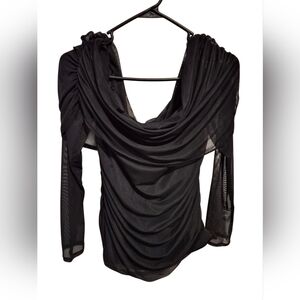 Abercrombie & Fitch Black Drape Blouse